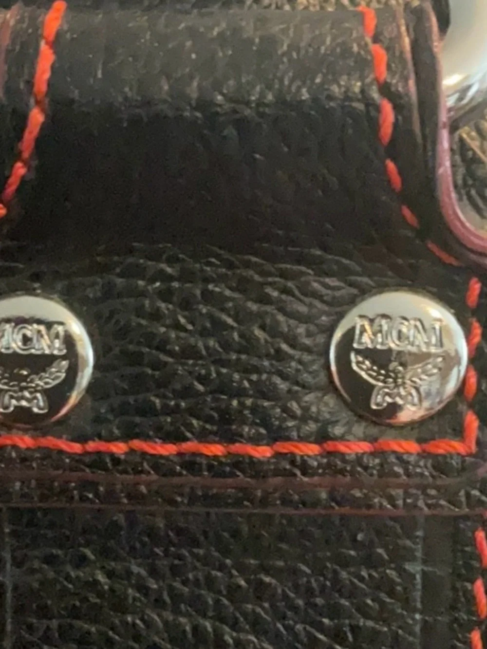 MCM Boston Black Leather Shoulder Bag EUC